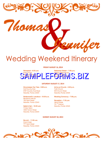Wedding Weekend Itinerary Template from wedding-itinerary-template.sampleforms.biz
